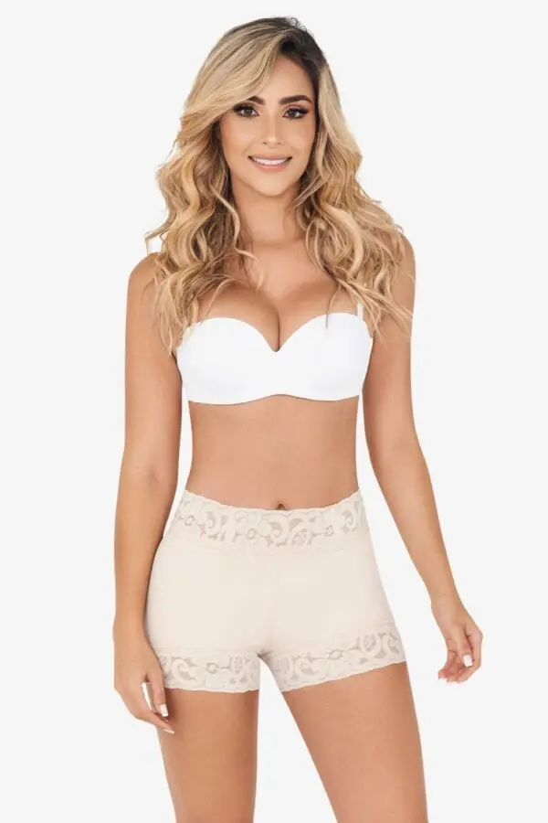 [3020-XSP] 3020 Panty Short Power Control Levanta Cola Tiro Bajo (XS, Piel)