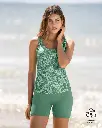 201535N Bañador de dos piezas Camiseta y Short de control de abdomen