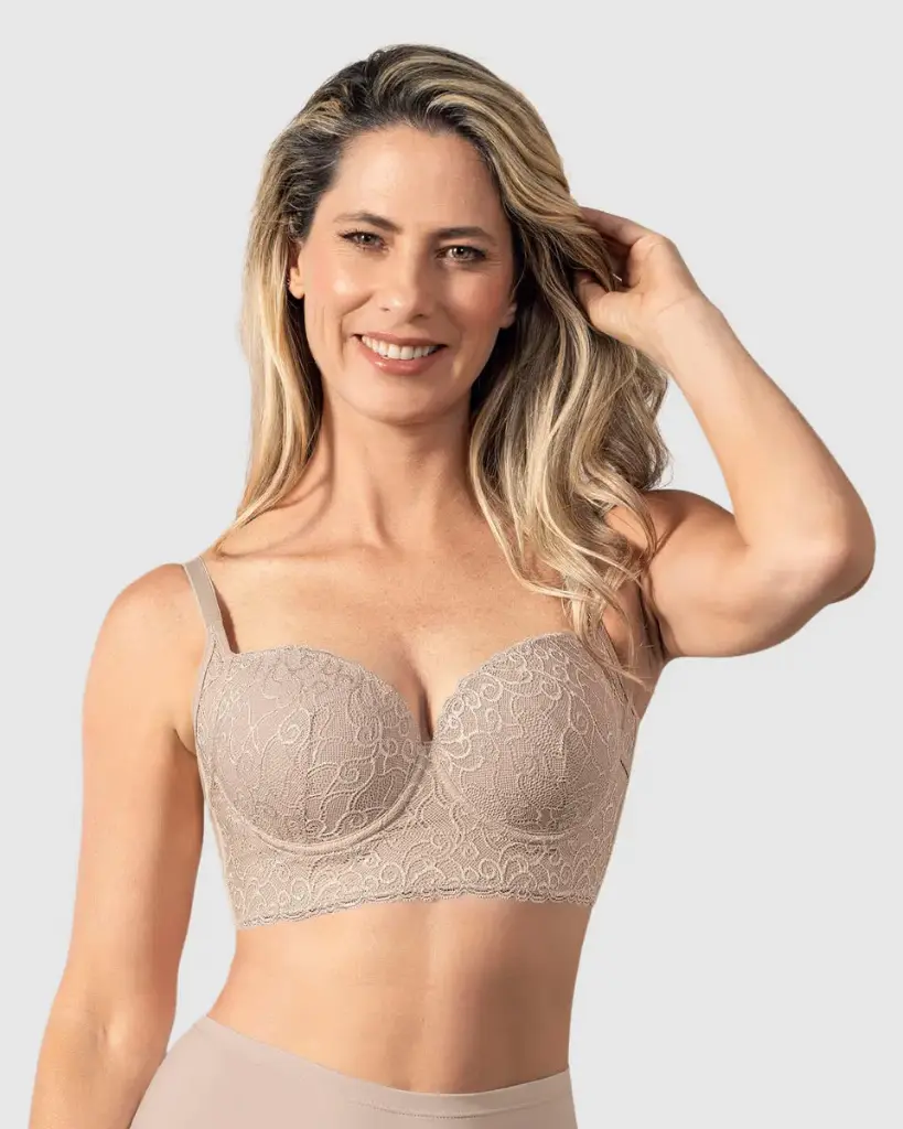 71358 Sujetador de buen cubrimiento y soporte con aro (34B, Piel)