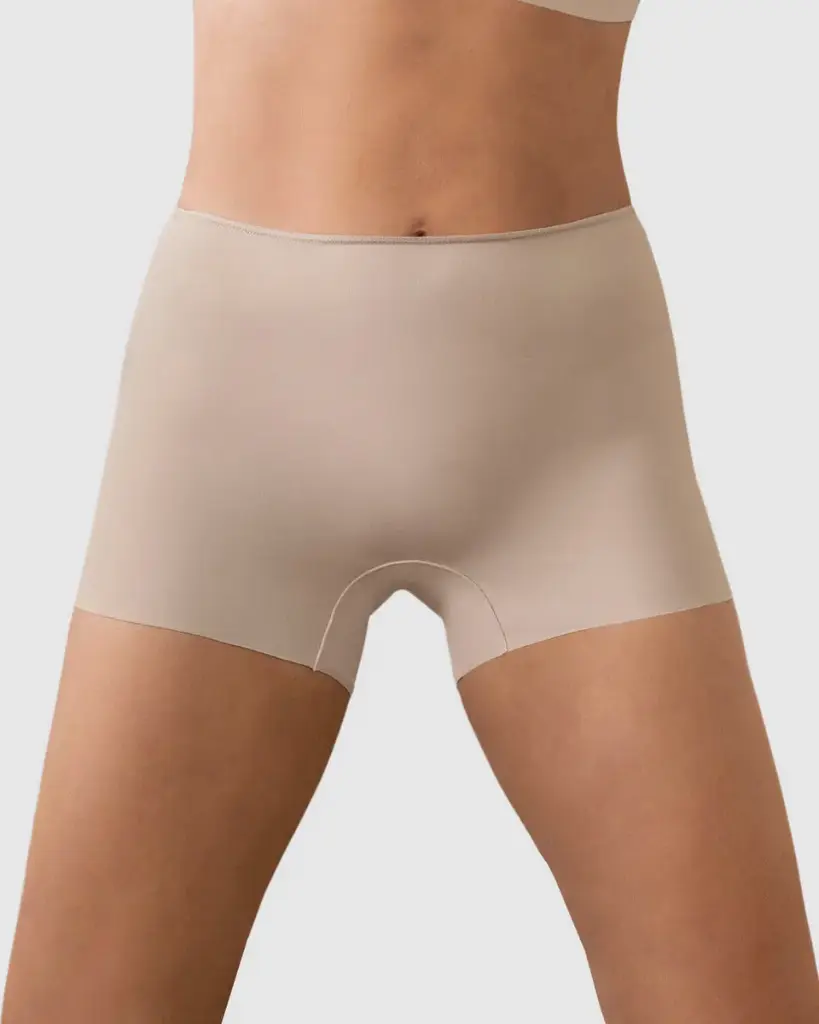 092035 Braga tipo bóxer efecto invisible en piernas (S, White)