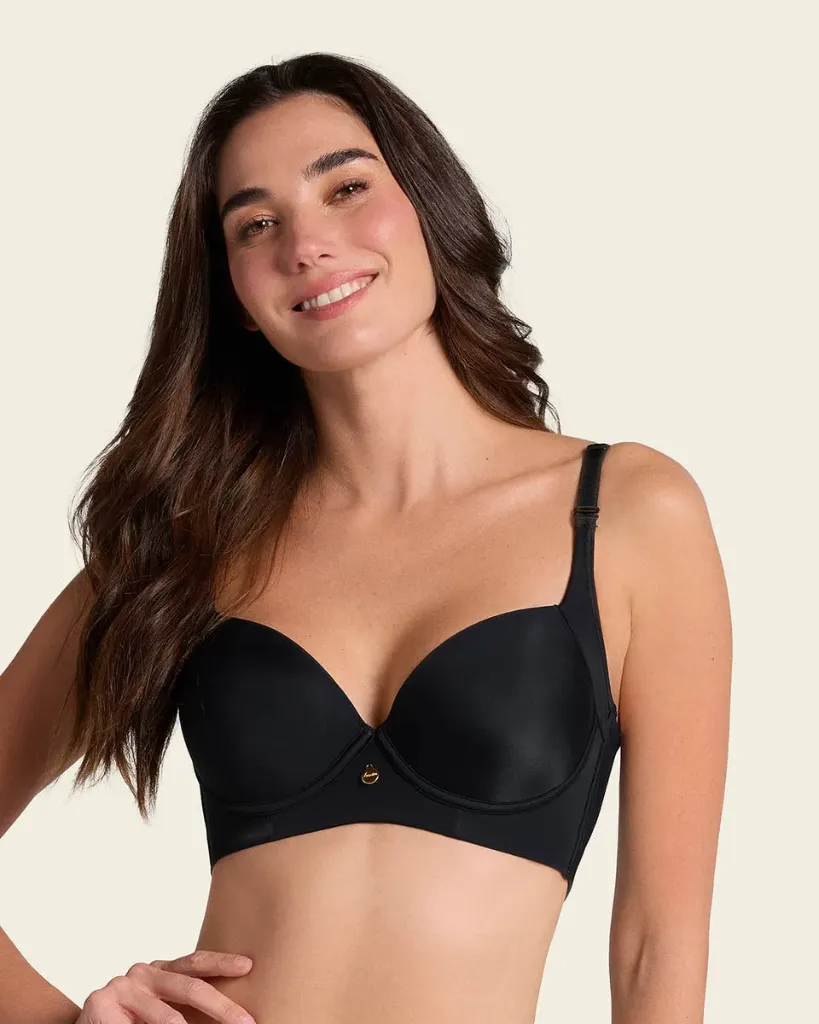 [011970-90B-NEGRO] 011970 Soft Push-up Bra with high coverage (90B, Black)