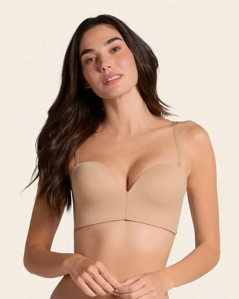 091079 Strapless bra maximum support (85B, Black)