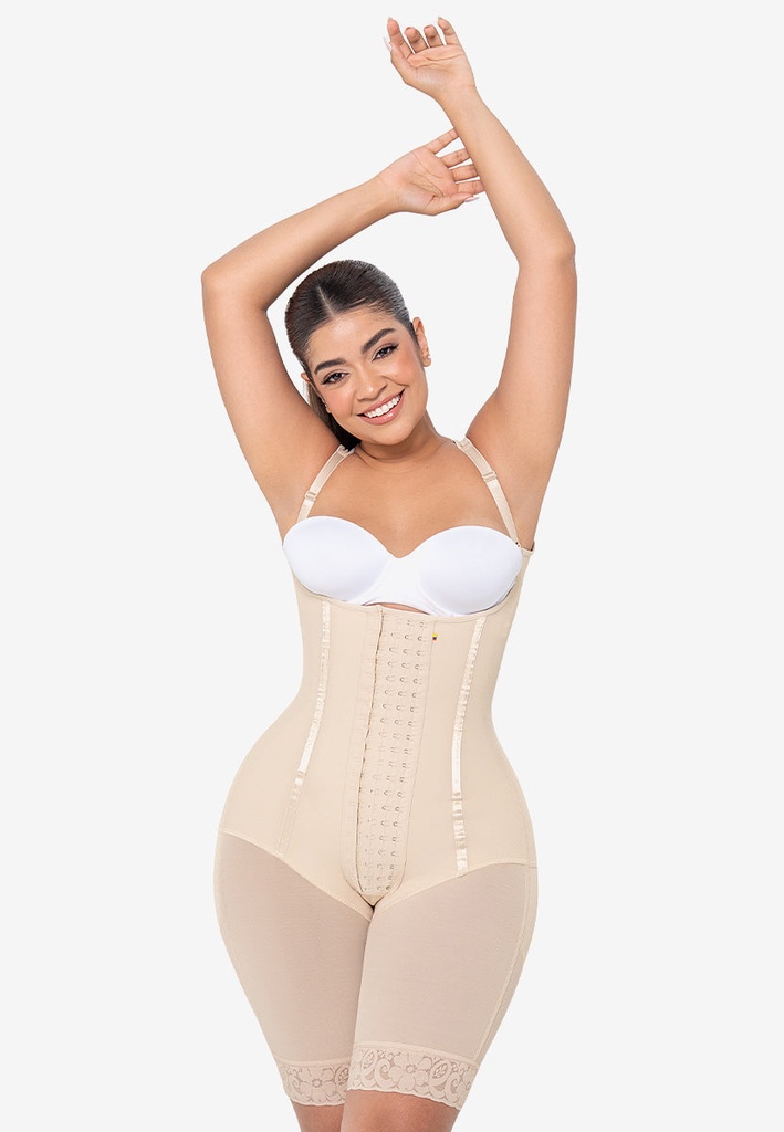 RA002 Faja reloj de arena compresión fuerte (XS, Beige)