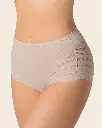 012903Braga faja clásica con control moderado de abdomen y bandas en tul