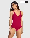 19A071S Bañador entero eco con drapeado en el centro del escote