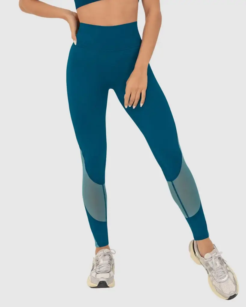 [195626-SN] 195626 Legging con mallas laterales Leonisa Active by Silvy Araujo (S, Negro)