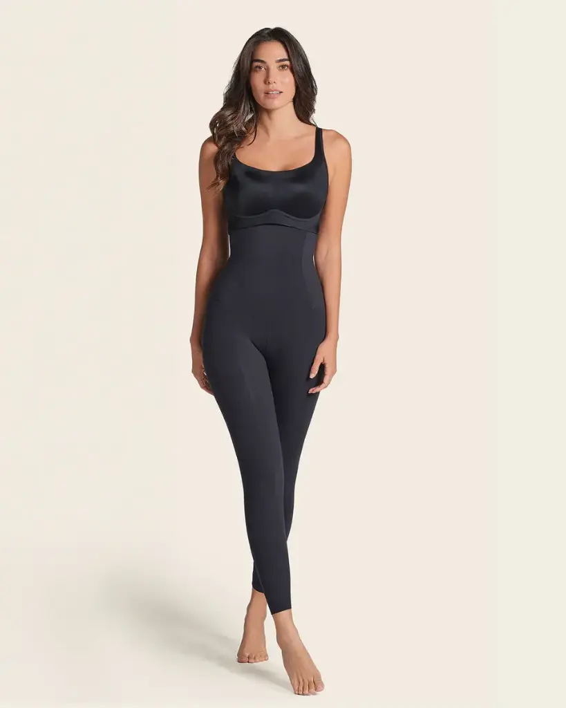 012901 Legging de tiro alto de control en abdomen y piernas (XS, Negro)