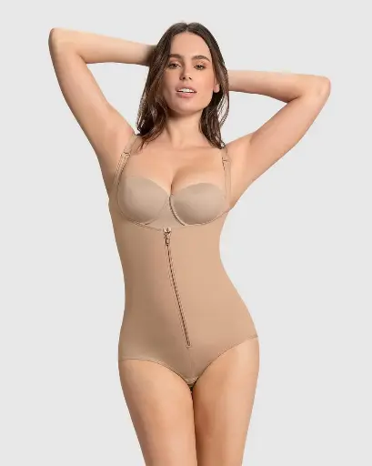 [018529-XLP] 018529 Faja body de control fuerte con cortes efecto levanta glúteos