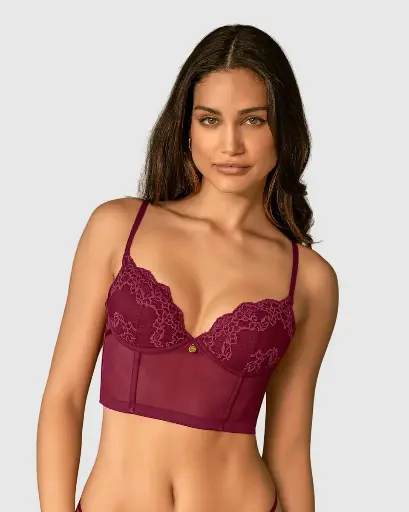 [091146-36BV] 091146 Bustier en encaje con transparencias en la base y espalda
